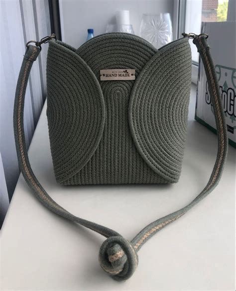 Сумка из шнура | Crochet shoulder bags, Bag pattern, Purse patterns