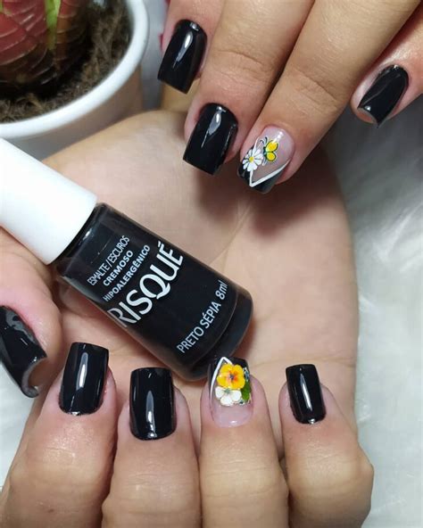 Unhas Preto E Branco Faceis De Fazer - Desenhos Faceis De Unhas Em Preto E Branco Passo A Passo