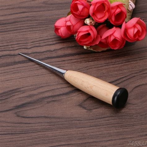 Шило для кожи, деревянной ручкой | AliExpress