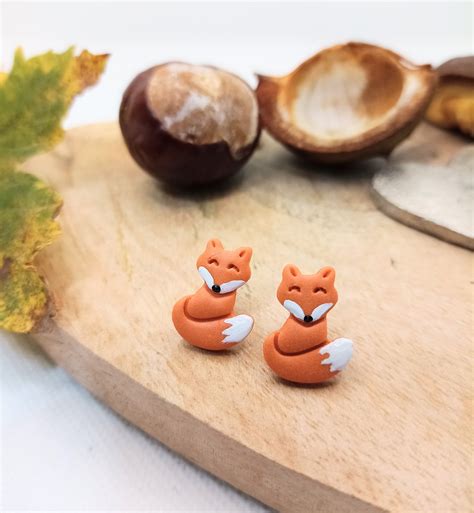 fox earring studs wild art gallery