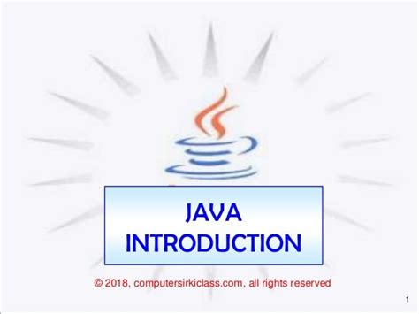 java introduction