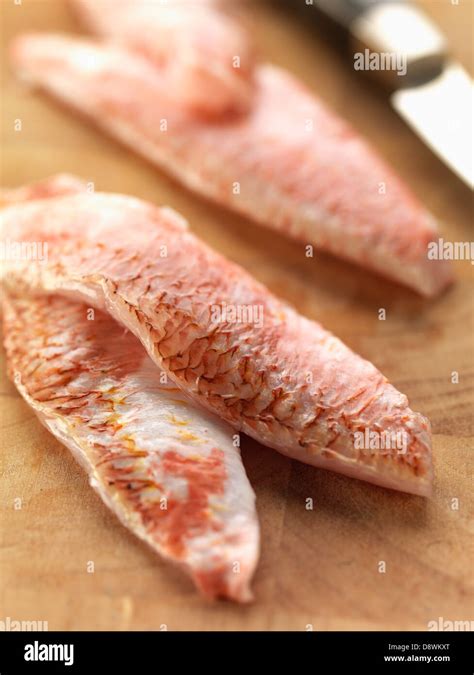 Red mullet fillets Stock Photo - Alamy