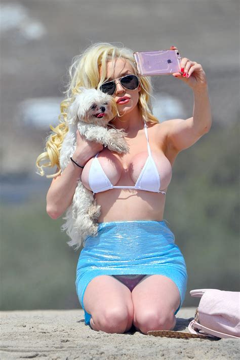 COURTNEY STODDEN in Bikini on the Beach in Santa Monica - HawtCelebs