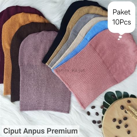 jual ciput rajut kupluk anpus premium paket  pcs shopee indonesia