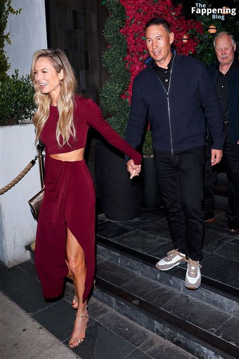 Stacy Keibler Displays Her Sexy Legs in a Red Dress at Catch Steak LA