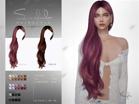 The Sims Resource - sclub_ts4_hair_n71_ Kayla_update