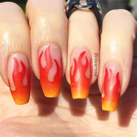 Flame Nails Art