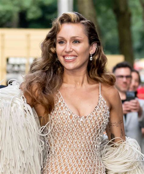 Miley Cyrus’s Plunging Naked Dress Is Literally Dripping In Crystals
