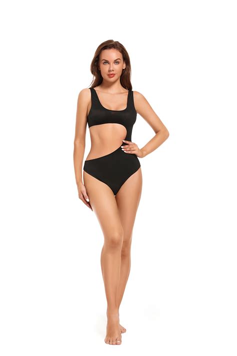 OEM Tan through Swimwear Women One Piece Swimsuit Summer