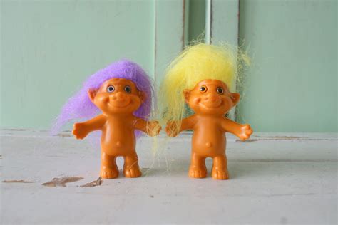 Vintage TROLLS Doll Set...doll. collectible. troll. 1980s. | Etsy