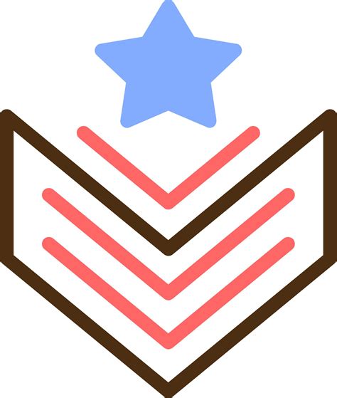 rank insignia color filled icon  vector art  vecteezy