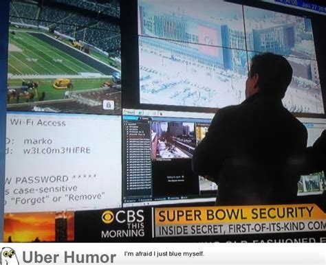 Don’t broadcast your wifi ssid and password on national tv, especially ...
