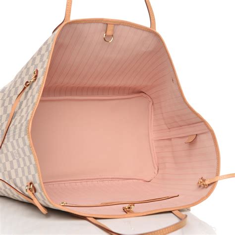 Neverfull Gm Damier Azur Rose Ballerine Iub | semashow.com