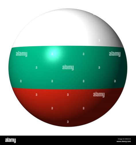 Bulgaria flag sphere isolated on white illustration Stock Photo - Alamy