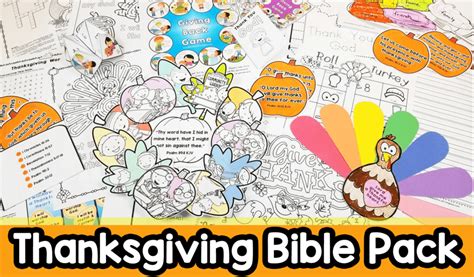 Thanksgiving Bible Printables & Crafts - Christian Preschool Printables