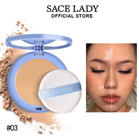 sace lady face powder pressed powder waterproof long lasting oil