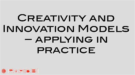 creativity  innovation models applying  practice