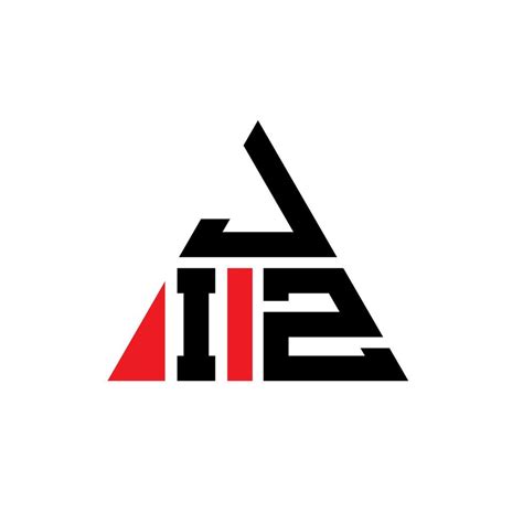 jiz triangle letter logo design  triangle shape jiz triangle logo