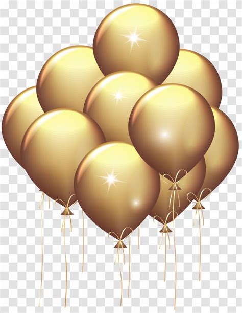 Balloon Gold Birthday Clip Art - Party - Balloons Transparent PNG