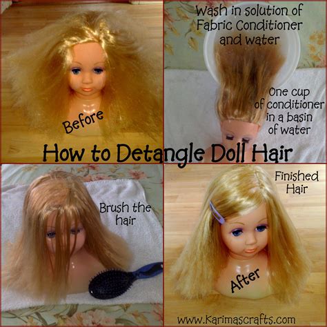 Karima's Crafts: How to Detangle Doll Hair Tutorial