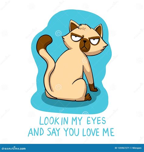 Look in My Eyes and Say You Love Me Stock Illustration - Illustration ...