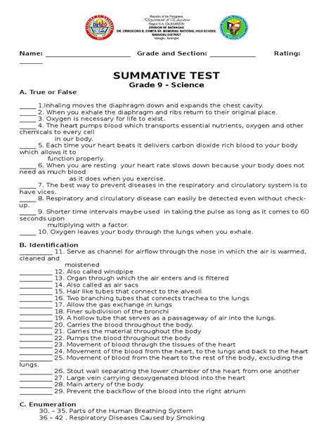 summative test