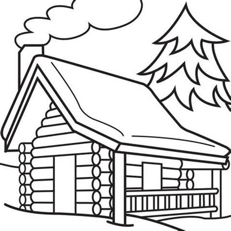 Log Cabin Coloring Page at GetColorings.com | Free printable colorings ...