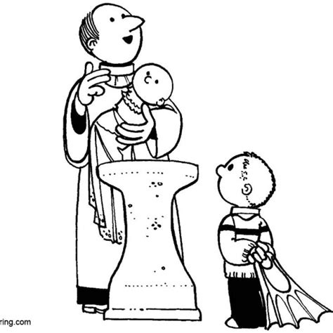 Catholic Baptism Coloring Pages Line Drawing - Free Printable Coloring ...