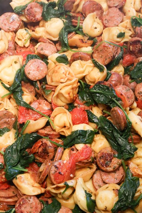 20 Minute Chicken Sausage Tortellini Pasta Recipe - The Unlikely Hostess