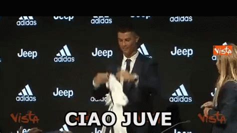 Ronaldo Cristiano Juve Juventus CR7 Calcio Bianco Nero Calciatore GIF ...