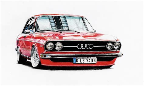 Audi 100 LS-A, Pencils, A4, 2014 : Art