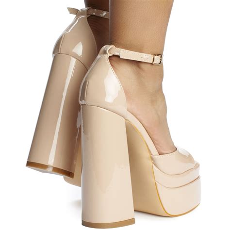 LILIANA Ari-1 Chunky Platform Heel ARI-1-NUD - Shiekh