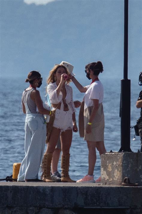 MADELYN CLINE on the Set of Knives Out 2 in Spetses 07/01/2021 – HawtCelebs