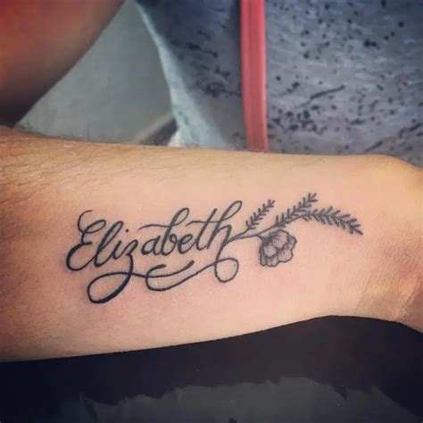 Elizabeth Tattoo Name by @demianart_tattoostudio - Tattoogrid.net