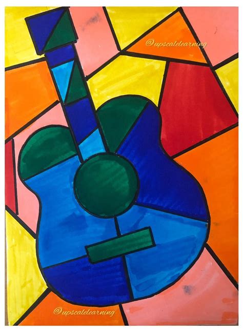 easy abstract art  kids cubism art ideas  kids cubism art