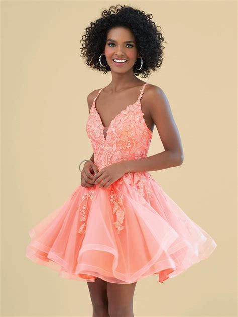 coral homecoming dresses 3