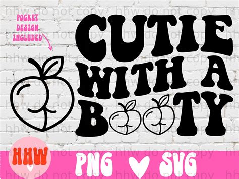Cutie With A Booty Png Svg Cutting File Funny Sublimation - Etsy UK