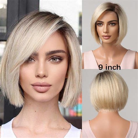 Купить HAIRCUBE Bob Парики из натуральных волос Ombre Светло-русый ...