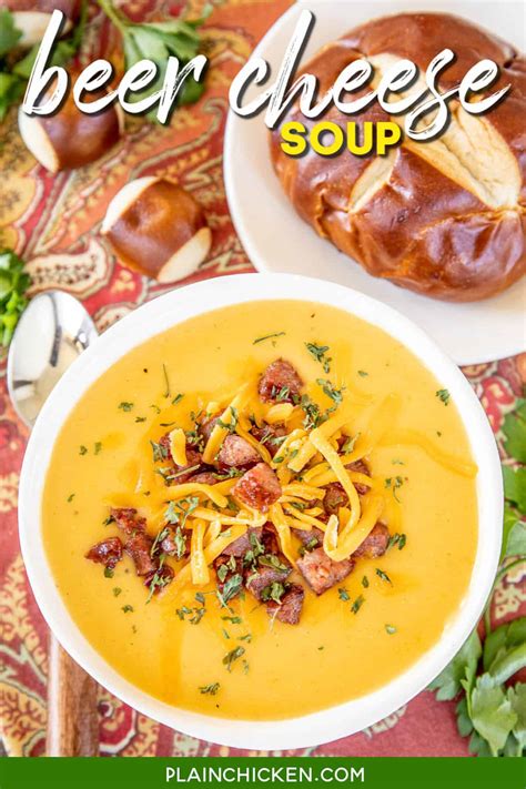 Beer Cheese Soup (with Smoked Sausage) - Plain Chicken
