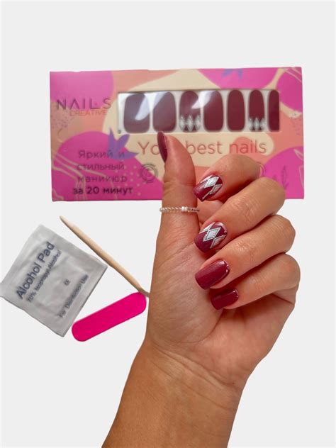 Гелевые наклейки для ногтей Nails-Creative , дизайн ногтей, накладные ...