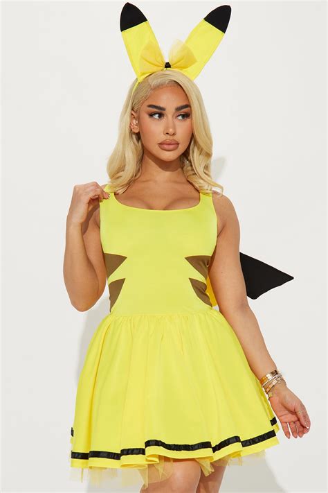 Catch Them All Cutie 2 Piece Costume Set - Yellow | Fashion Nova