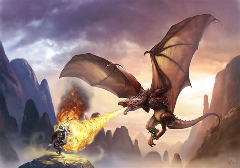 #128668 Clouds, Sunset, Flying dragon - Rare Gallery HD Wallpapers