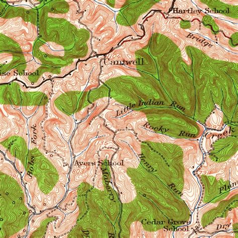 Harrisville, WV (1924, 62500-Scale) Map by United States Geological ...