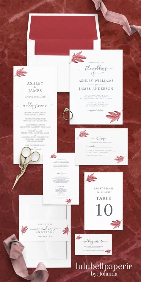 Maroon Wedding Invitations - Decorate