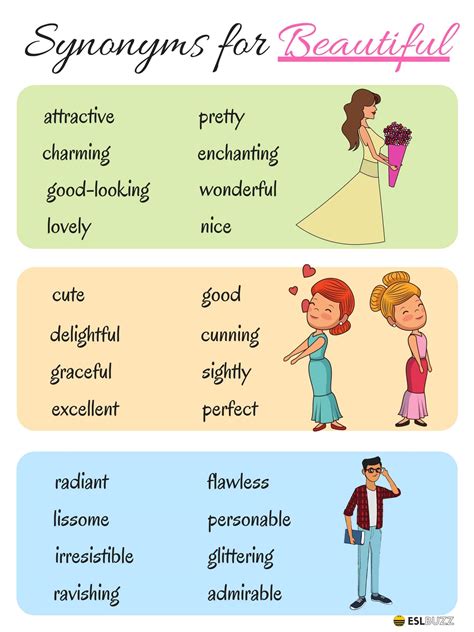 100+ Words to Use Instead of BEAUTIFUL - ESLBUZZ