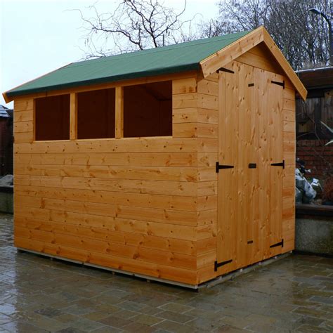 8x6 shed-1DD-3FSW - 8x6 apex sheds for sale with double doors