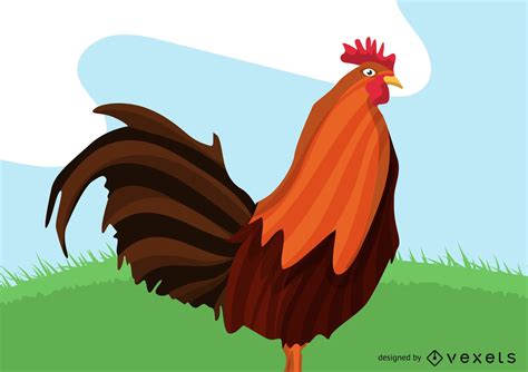 Desenhos De Um Galo - Baixar Vetor De Desenho De Ilustração De Animais De Galo