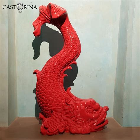 Triton - Red baroque dolphin - Castorina 1895