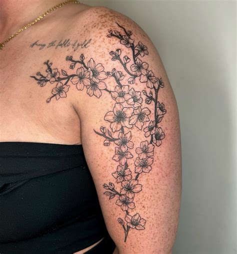 cherry blossom tattoo legs 8