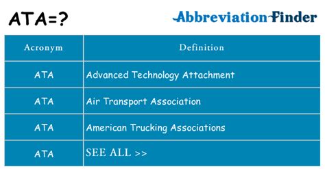What does ATA mean?